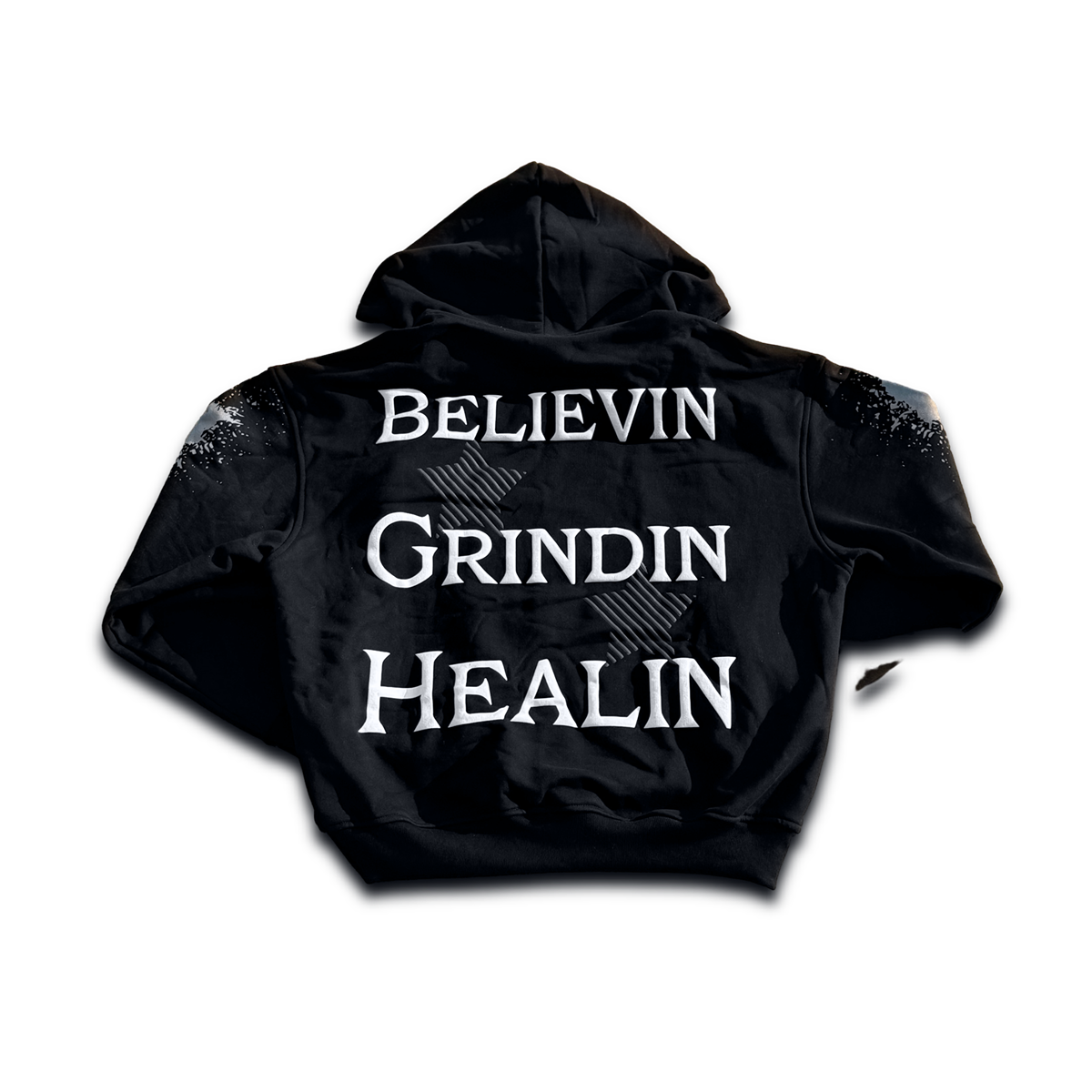 BLACK MERAKI ZIP-UP HOODIE