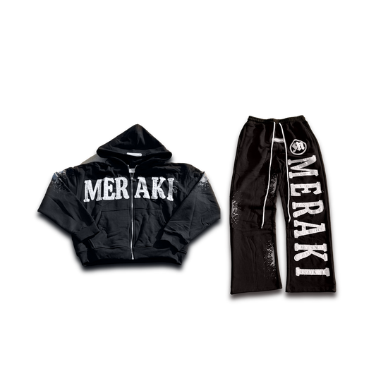 BLACK MERAKI SWEATSUIT