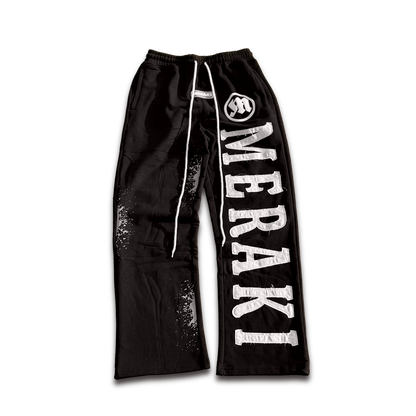 BLACK MERAKI SWEATPANTS
