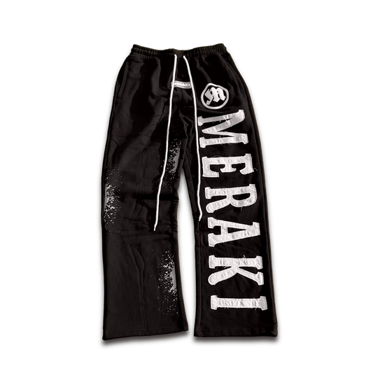 BLACK MERAKI SWEATPANTS